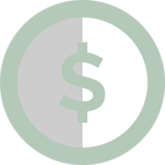 Green and gray dollar sign icon symbolizing the cash offers provided by Best Texas House Buyers, a trusted home-buying company in Dallas, Texas