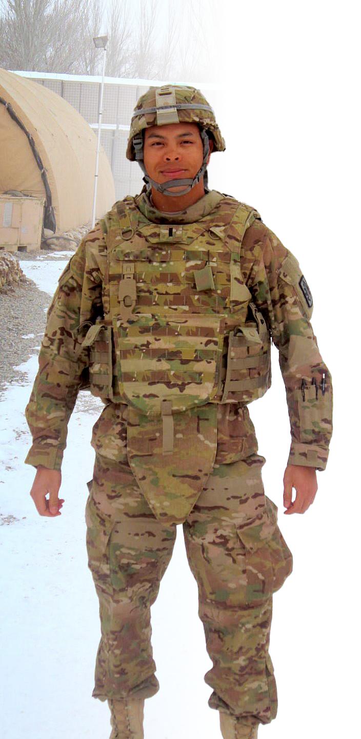 Mark, owner of Best Texas House Buyers, in uniform with body armor while serving in Afghanistan, demonstrating his dedication and leadership, which he brings to helping homeowners in Dallas, Texas, with stress-free cash home-buying solutions