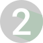 The number 2 designed in the grey and green colors of the Best Texas House Buyers logo, representing the brand's identity in Dallas Texas