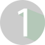 The number 1 designed in the grey and green colors of the Best Texas House Buyers logo, representing the brand's identity in Dallas Texas