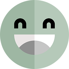 Smiley face icon in green and gray representing positive customer experiences and satisfaction with Best Texas House Buyers, a trusted cash home-buying company in Dallas, Texas