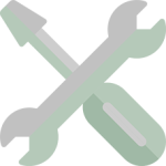Icon of a wrench and screwdriver, representing the no-repairs-needed policy when selling a house to Best Texas House Buyers in Dallas, Texas