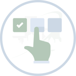 Icon of a hand selecting a checkbox, representing the simple and straightforward home-selling process offered by Best Texas House Buyers in Dallas, Texas
