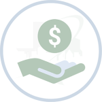 Icon of a hand holding a dollar sign, representing the easy and fast cash home-buying process offered by Best Texas House Buyers in Dallas, Texas