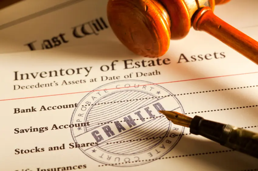 Probate court gavel on top of a will, symbolizing the legal process of selling an inherited home in Dallas with help from Best Texas House Buyers
