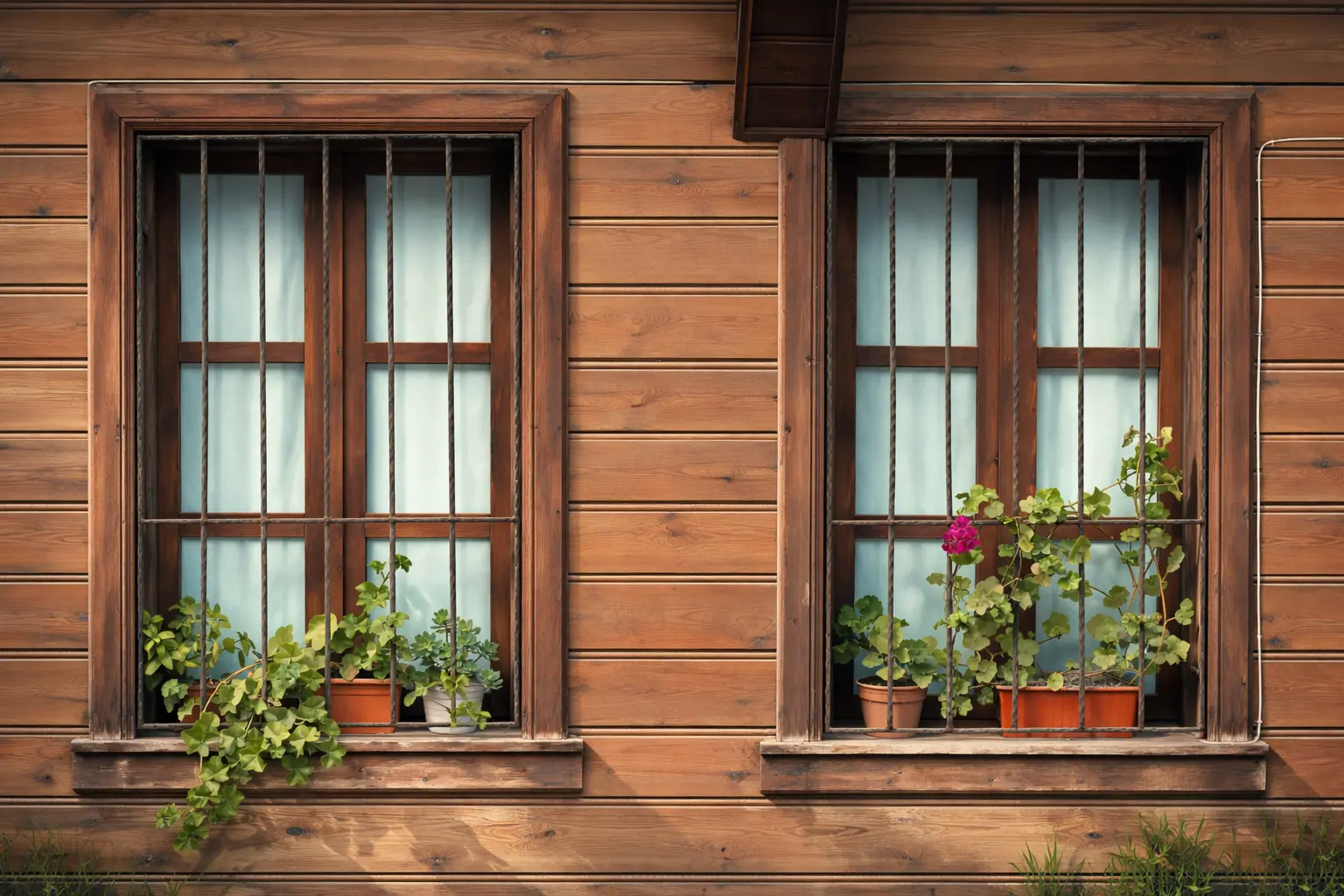 Neighborhood with homes featuring barred windows for security representing safety concerns and properties homeowners can sell fast for cash in Dallas Texas to Best Texas House Buyers