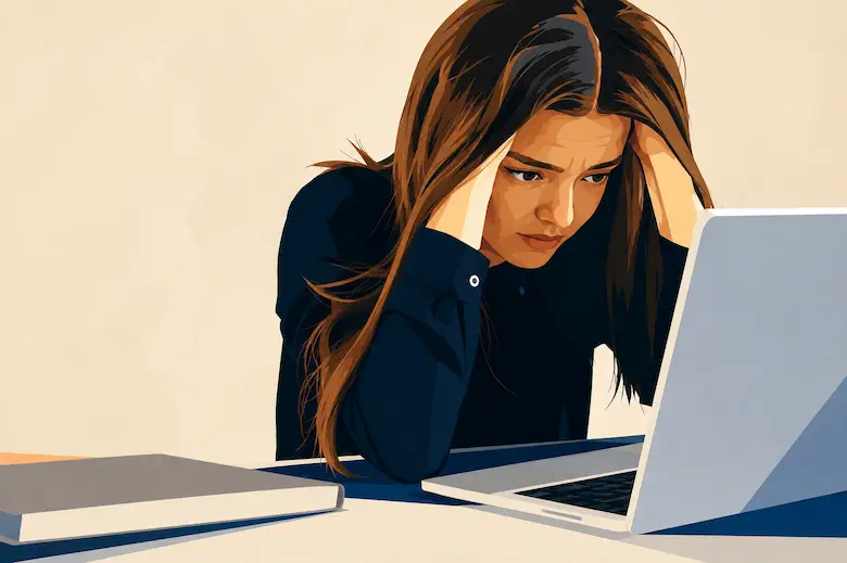 Stressed woman worried about selling her house in the Dallas Texas buyers market and looking for a fast cash home sale solution from Best Texas House Buyers